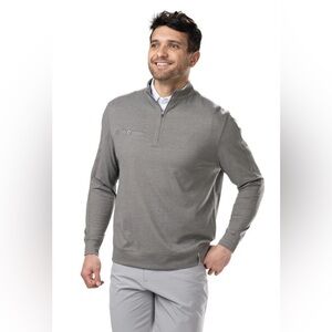 BLACK CLOVER Clyde‎ Grey Quarter Zip Lightweight Pullover LIVE LUCKY Size Large